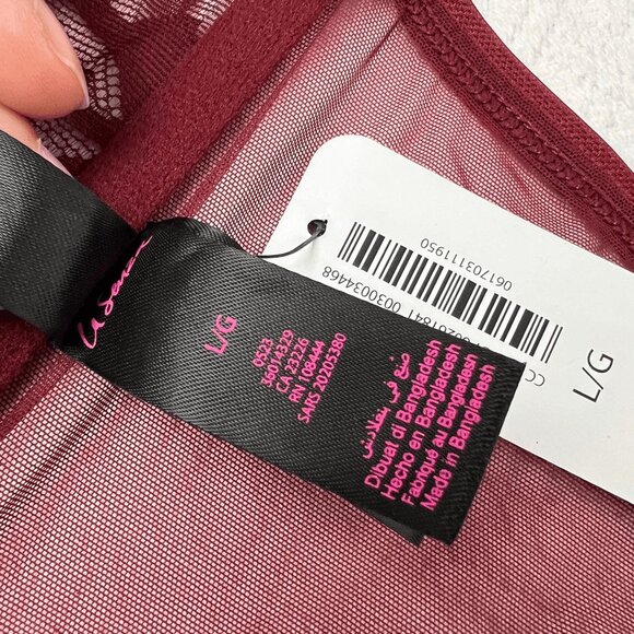 Brand New La Senza Women's Large Burgendy Merlot Purple Laced Corset Top Bra - Picture 7 of 16